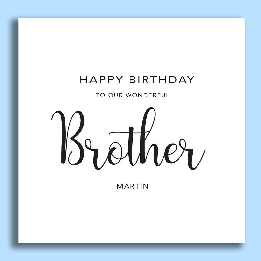 Brother 'Happy Birthday' Personalised