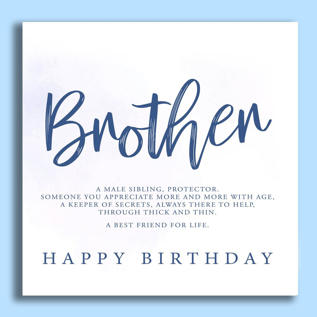 Brother 'Happy Birthday'