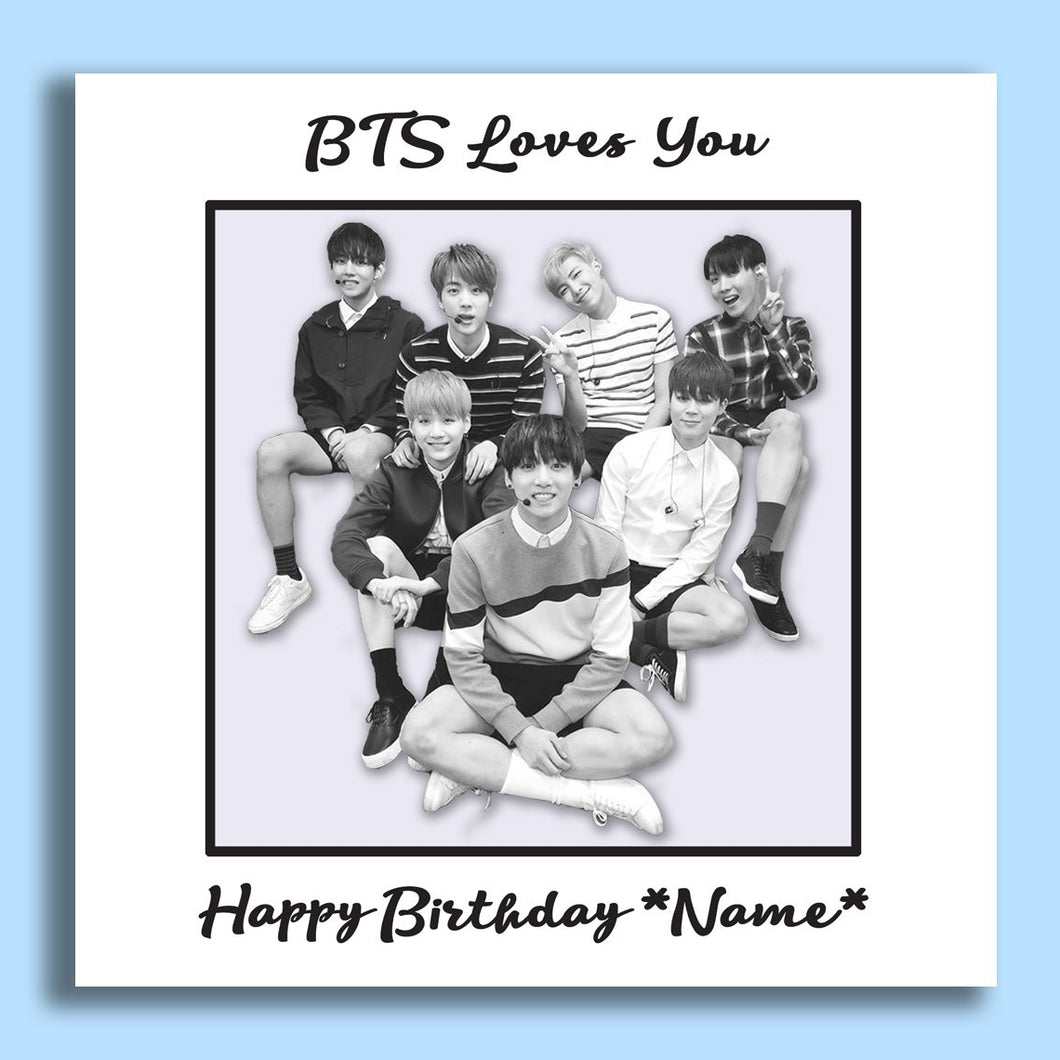 'BTS' Personalised Birthday Card