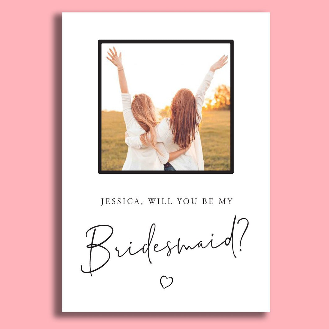Bridesmaid Photo Card