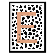 Load image into Gallery viewer, Personalised Rose Gold Dalmatian Nursery Print - Wall Art
