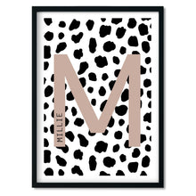 Load image into Gallery viewer, Personalised Beige Dalmatian Nursery Print - Wall Art
