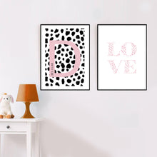 Load image into Gallery viewer, Personalised Pink Dalmatian Nursery Print - Wall Art
