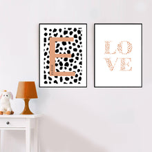 Load image into Gallery viewer, Personalised Rose Gold Dalmatian Nursery Print - Wall Art
