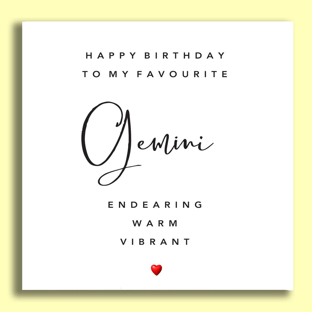 Zodiac Sign Gemini Birthday