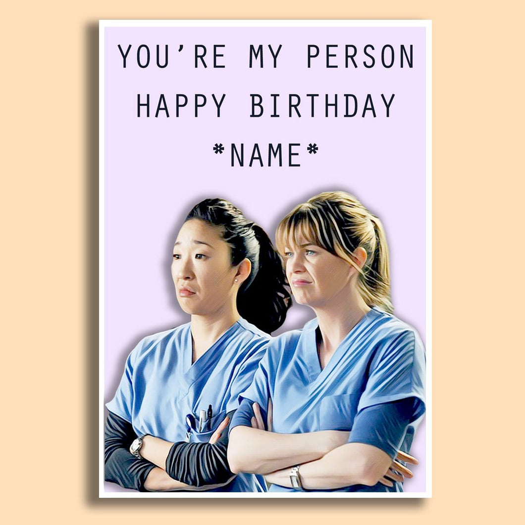 'To My Person' Personalised Greys Anatomy