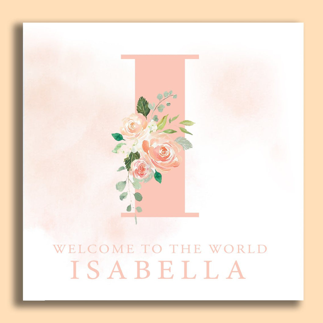 Welcome To The World Initial + Floral