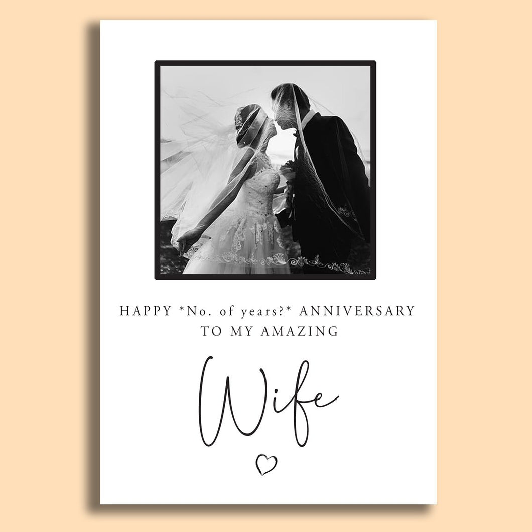 To My Wife Photo Card