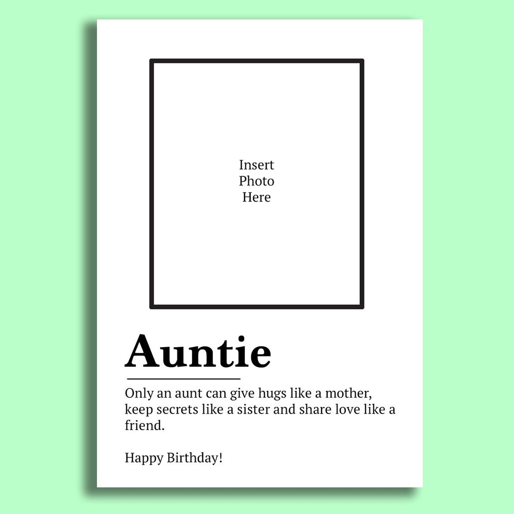 Auntie Photo Card