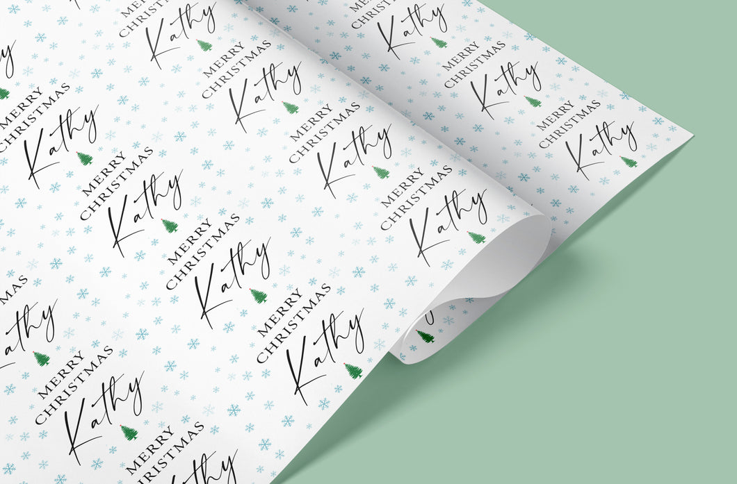 Classy Christmas Personalised Wrapping Paper