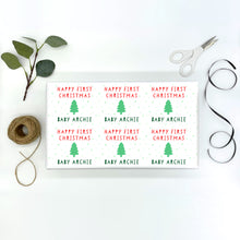 Load image into Gallery viewer, Happy First Christmas Personalised Wrapping Paper
