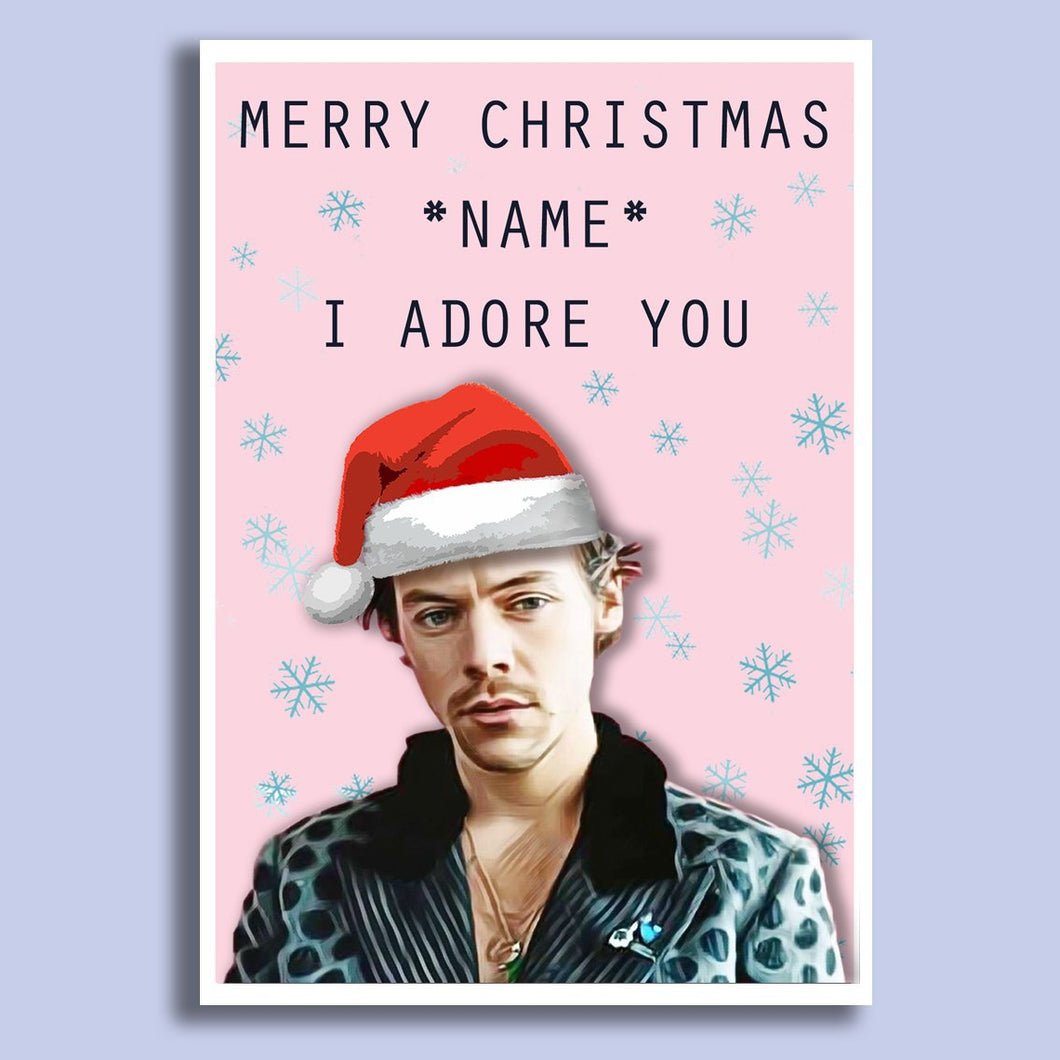 Harry Styles 'I Adore You' Merry Christmas Personalised