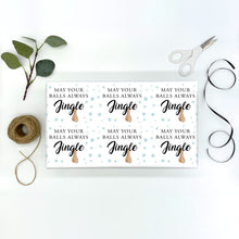 Load image into Gallery viewer, Rude Christmas Wrapping Paper | Jingle Bells | Funny Christmas Wrapping Paper | Classy Gift Wrap | Rude | Balls Christmas Gift Wrap | Xmas

