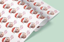 Load image into Gallery viewer, Customised Face Gift Wrap / Baby Wrapping Paper / Christmas wrapping paper / Personalised Face Gift Wrap / Wrapping paper roll
