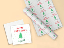 Load image into Gallery viewer, HAPPY CHRISTMAS name Gift Wrap | Personalised Christmas Wrapping Paper | Fun Gift Wrap | Bespoke Christmas Wrap | Xmas Gift Wrap | Xmas

