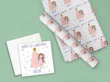 Load image into Gallery viewer, FAIRY Christmas Wrapping Paper | Personalised Christmas Wrap | Festive Christmas Paper | Fun Christmas Gift Wrap, Xmas Gift Wrap
