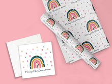Load image into Gallery viewer, Festive Rainbow Christmas Gift Wrap | Christmas Wrapping Paper | Personalised Christmas Wrap | Fun Christmas Gift Wrap | Xmas Gift Wrap
