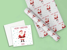 Load image into Gallery viewer, SANTA Christmas Wrapping Paper | Personalised Christmas Wrap | Kids Christmas Paper | Fun santa claus Christmas Gift Wrap, Xmas Gift Wrap
