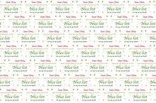 Load image into Gallery viewer, NICE LIST Christmas Wrapping Paper | Fun Personalised Christmas Gift Wrap | Children&#39;s Christmas Paper | Santa Claus Gift Wrap | Xmas Gifts
