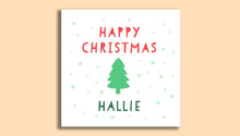 Load image into Gallery viewer, HAPPY CHRISTMAS name Gift Wrap | Personalised Christmas Wrapping Paper | Fun Gift Wrap | Bespoke Christmas Wrap | Xmas Gift Wrap | Xmas
