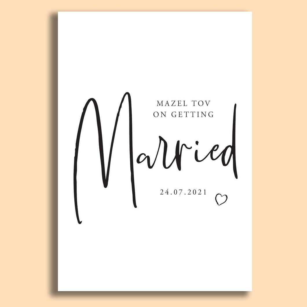 MazelTov On Getting Married! Date