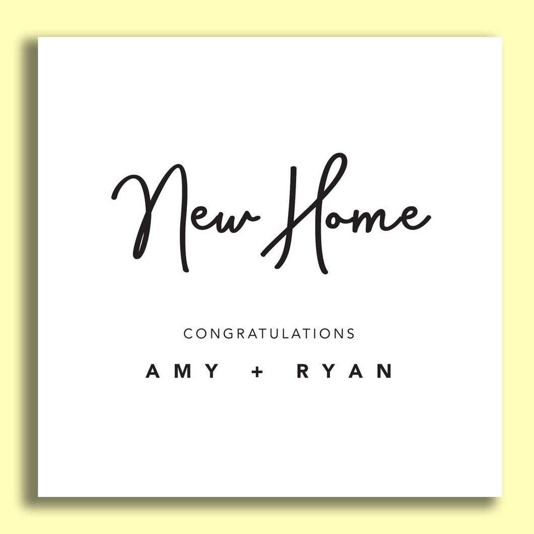 'New Home' - Personalised Card