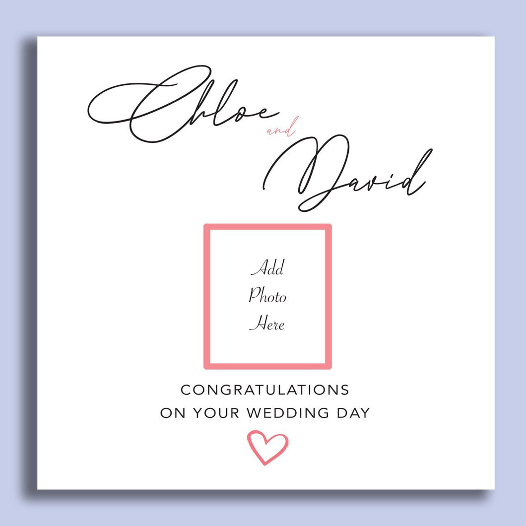 Congratulation On Your Wedding Day Photo Card